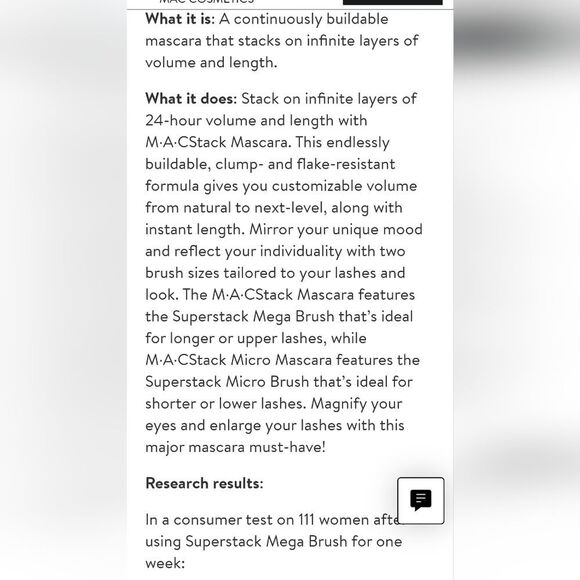 Mac Cosmetics Mac Stack Infinite-Build Volume + Length Mascara - Picture 11 of 11